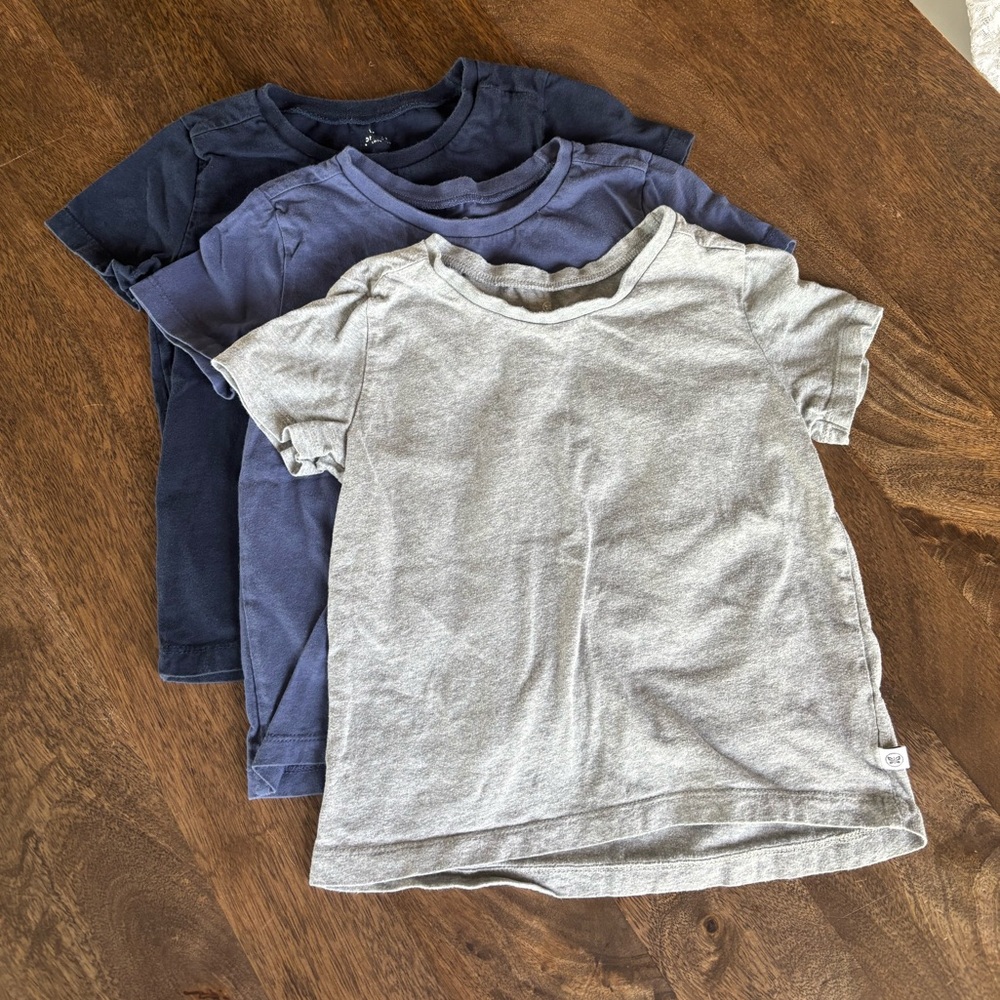 Kids' Classic T-Shirt Set - Gray, Navy, and Blue